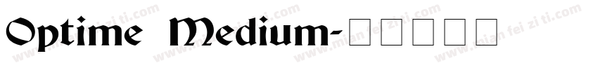 Optime Medium字体转换